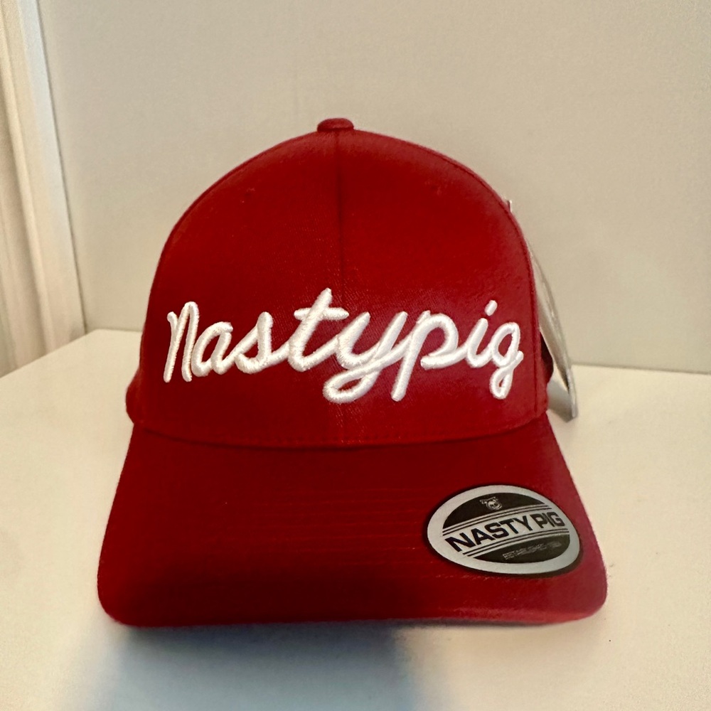 Nasty Pig Bro Cap Fitted Red L/XL NWT RARE